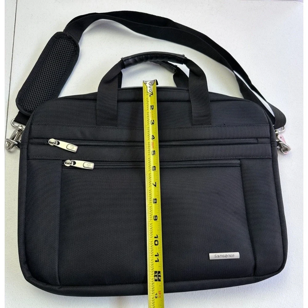 Samsonite Briefcase Shoulder Bag 2way Nylon Black Crossbody Laptop Computer